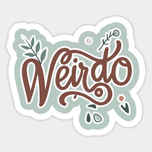 Script Font ‘Weirdo’ Typography: A Blend of Simplicity and Elegance Sticker